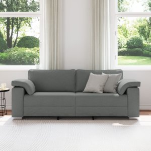 vidaXL Sofa Ciemnoszara Metalowa rama 219x77x82cm Wytrzymała 3