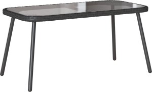 vidaXL Zestaw 2 Czarny Rattan Średni Lekki Sofa ogrodowa 7