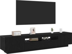 vidaXL Zestaw szafek RTV Zestaw 2 sztuk Czarny dąb 2