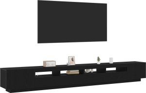 vidaXL Szafka RTV Zestaw 3 Czarny dąb Drewno Średni Szafka RTV 2