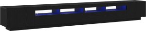 vidaXL Szafka RTV Zestaw 3 Czarny dąb Drewno Średni Szafka RTV 3