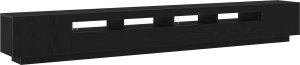 vidaXL Szafka RTV Zestaw 3 Czarny dąb Drewno Średni Szafka RTV 8