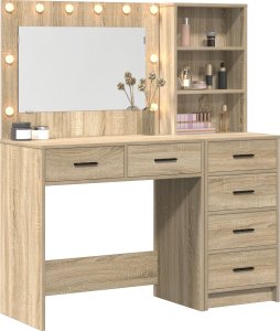 vidaXL Zestaw 2 Sosnowy dąb Drewno inżynieryjne Standard Lustro 2