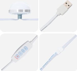 vidaXL Zestaw 2 Sosnowy dąb Drewno inżynieryjne Standard Lustro 10