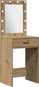 vidaXL Zestaw 3 Dąb rzemieślniczy Materiał drewnopochodny, lustro 3