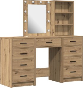 vidaXL Zestaw 3 Dąb rzemieślniczy Materiał drewnopochodny, lustro 7