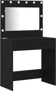 vidaXL 3-częściowy zestaw toaletki z LED, czarny - 3334246 3