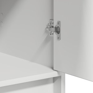 vidaXL Zestaw 3 Biały MDF, Szkło Kompaktowy Toaletka Prostokątna 8