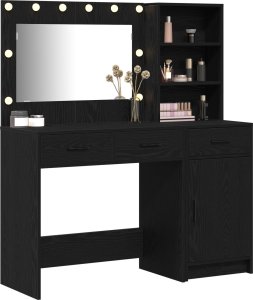 vidaXL Zestaw 2 Czarny Dąb Płyta wiórowa, Szkło, Metal Standardowy 2