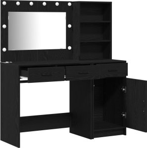 vidaXL Zestaw 2 Czarny Dąb Płyta wiórowa, Szkło, Metal Standardowy 5