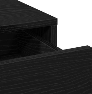 vidaXL Zestaw 2 Czarny Dąb Płyta wiórowa, Szkło, Metal Standardowy 7