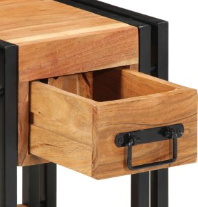 vidaXL Szafka nocna Brązowa Lite drewno akacjowe, Żelazo 30 x 30 x 40 cm 9