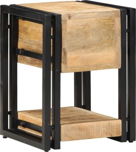 vidaXL Szafka Nocna Brązowa Lite drewno mango, Żelazo 40 x 40 x 40 cm 5