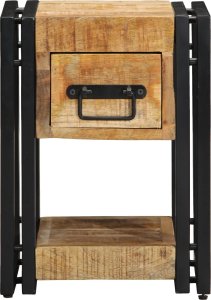 vidaXL Szafka Nocna Brązowa Lite drewno mango, Żelazo 40 x 40 x 40 cm 6