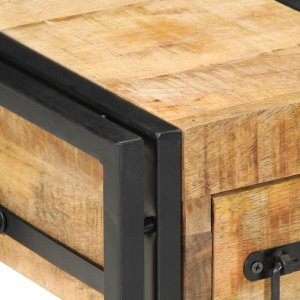 vidaXL Szafka Nocna Brązowa Lite drewno mango, Żelazo 40 x 40 x 40 cm 8