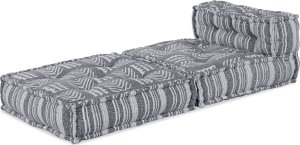 vidaXL Pouf Szary Tkanina (100% bawełna) 70 x 70 x 54 cm Nowoczesny pouf 2