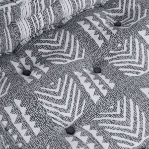 vidaXL Pouf Szary Tkanina (100% bawełna) 70 x 70 x 54 cm Nowoczesny pouf 8