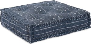 pufa vidaXL indygo Materiał (100% bawełna) 70 x 70 x 54 cm 2