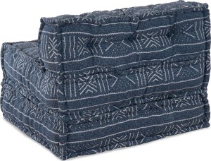 pufa vidaXL indygo Materiał (100% bawełna) 70 x 70 x 54 cm 4