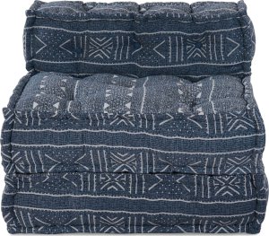 pufa vidaXL indygo Materiał (100% bawełna) 70 x 70 x 54 cm 5