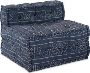 pufa vidaXL indygo Materiał (100% bawełna) 70 x 70 x 54 cm 6