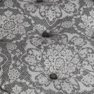 vidaXL Pufa Szara Materiał: 100% bawełna 70 x 70 x 36 cm Pufa bawełniana 6