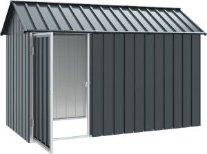 vidaXL Ciemnoszara Ocynkowana stal 112 x 215 x 141 cm Trwała 4