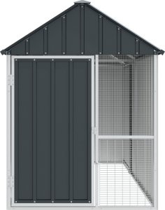 vidaXL Ciemnoszara Ocynkowana stal 112 x 215 x 141 cm Trwała 7