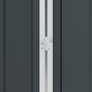 vidaXL Ciemnoszara Ocynkowana stal 112 x 215 x 141 cm Trwała 8