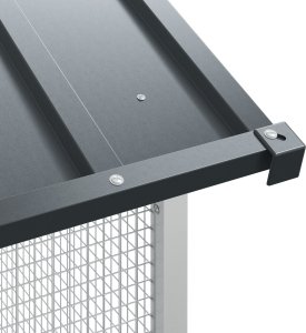 vidaXL Ciemnoszara Ocynkowana stal 112 x 215 x 141 cm Trwała 9