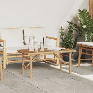 vidaXL Naturalny bambus 90 x 50 x 43 cm Stolik kawowy Prostokątny 1