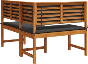 vidaXL Antracytowy Lite drewno Wiele miejsc Sofa ogrodowa Nowoczesna 4