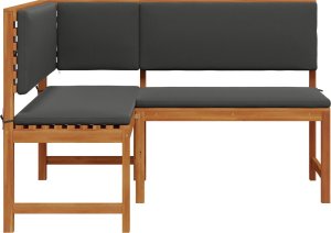 vidaXL Antracytowy Lite drewno Wiele miejsc Sofa ogrodowa Nowoczesna 5