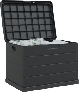 Skrzynia ogrodowa vidaXL Skrzynia ogrodowa Antracytowa Plastik 77,5 x 54,5 x 53 cm 2