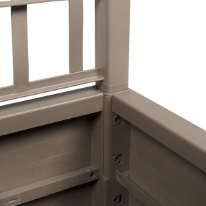 vidaXL Donica ogrodowa Szary gołąb PP (polipropylen) 36 x 36 x 140 cm 7