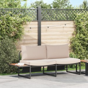 vidaXL Taupe Rama metalowa Duża Miejsca dla wielu Sofa ogrodowa 1