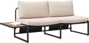 vidaXL Taupe Rama metalowa Duża Miejsca dla wielu Sofa ogrodowa 2