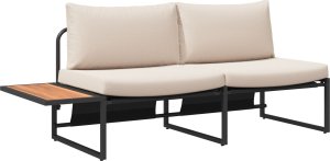 vidaXL Taupe Rama metalowa Duża Miejsca dla wielu Sofa ogrodowa 3