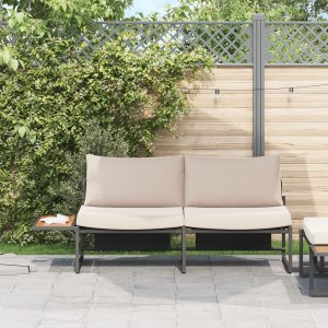 vidaXL Taupe Rama metalowa Duża Miejsca dla wielu Sofa ogrodowa 4