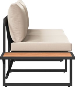 vidaXL Taupe Rama metalowa Duża Miejsca dla wielu Sofa ogrodowa 7