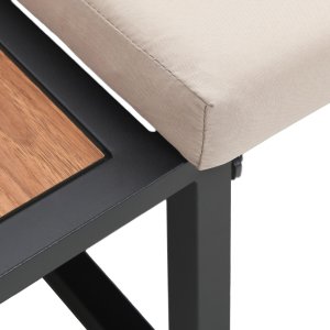 vidaXL Taupe Rama metalowa Duża Miejsca dla wielu Sofa ogrodowa 10