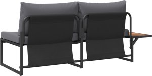 vidaXL Antracytowy Metal Mieści 3 Sofa ogrodowa Prostokątna 5