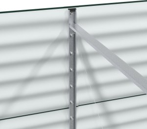 vidaXL Donica ogrodowa Zielona Stal ocynkowana 320 x 80 x 81 cm Trwała 9