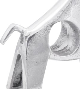 vidaXL Rzeźba Srebrna Aluminium 22 x 9.5 x 34 cm 7