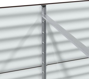 vidaXL Podwyższone łóżko ogrodowe Brązowe Stal ocynkowana 240 x 80 x 81 cm 9