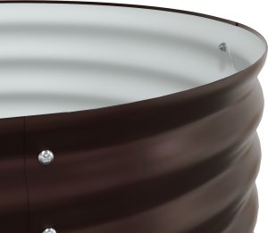 vidaXL Podwyższone łóżko ogrodowe Brązowe Stal ocynkowana 240 x 80 x 81 cm 10