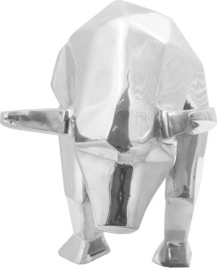 vidaXL Rzeźba Srebrna Aluminium 74 x 23 x 39 cm Rzeźba 3