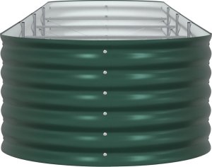 vidaXL Podwyższone łóżko ogrodowe Zielone Stal ocynkowana 400 x 80 x 44 cm 7