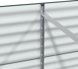 vidaXL Donica Ogrodowa Podwyższona Zielona Stal Ocynkowana 9