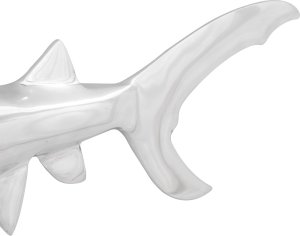 vidaXL Rzeźba Srebrna Aluminium 68 x 20 x 24 cm Super design 7